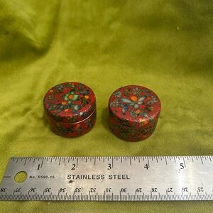 Small cloisonné Floral Trinket Boxes